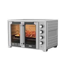 ST-9851 75L Double Glass Door Pizza Rotisserie Electric Oven With Grill